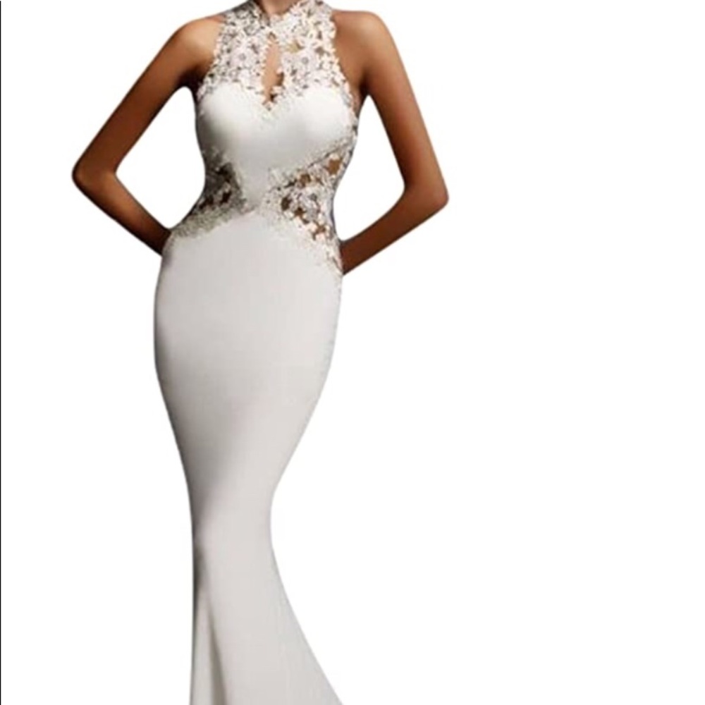 Beautiful white lwedding Sexy Gown